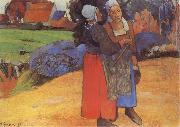 Paul Gauguin Breton Peasants oil on canvas